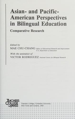 Asian- and Pacific-American perspectives in bilingual education
