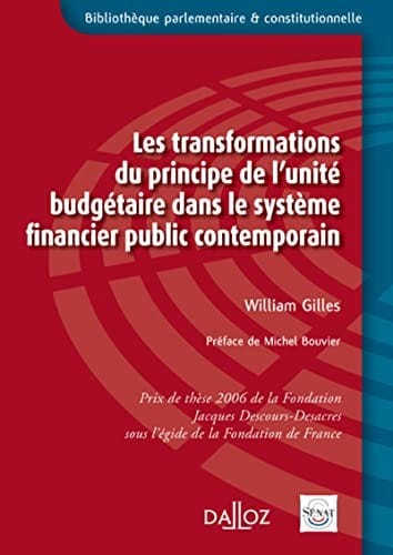 Les transformations du principe de l'unité budgétaire dans le système financier public contemporain