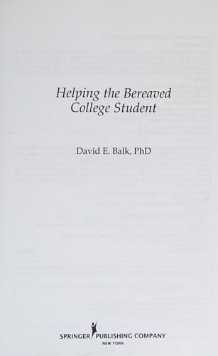 Helping the bereaved college student