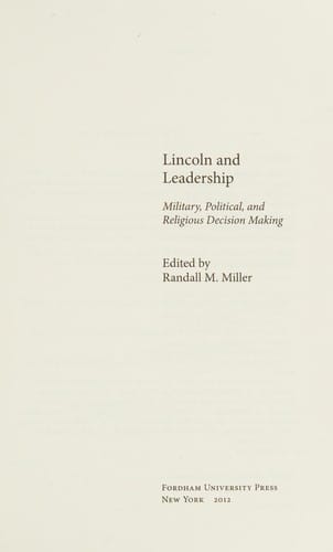 Lincoln and leadership