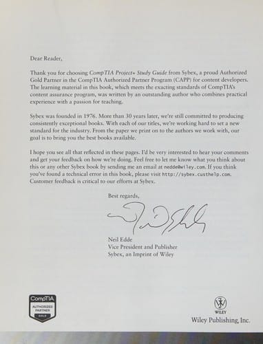 CompTIA project+ study guide (PK0-003)