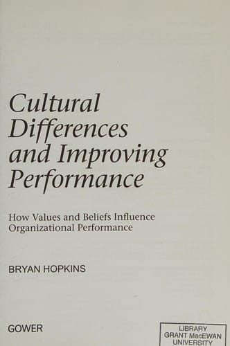 Cultural differences and improving performance