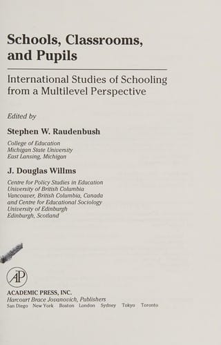 Schools, classrooms, and pupils