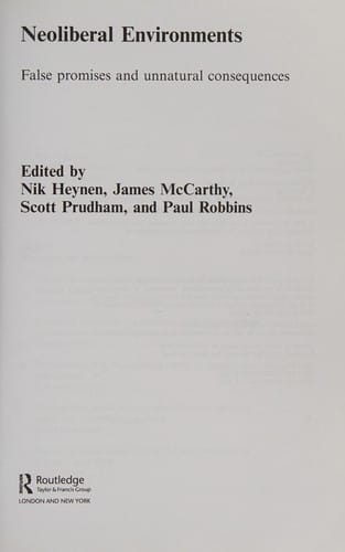 Neoliberal environments