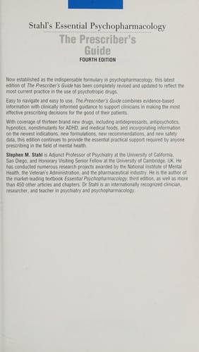 Stahl's essential psychopharmacology
