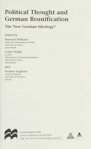 Political thought and German reunification