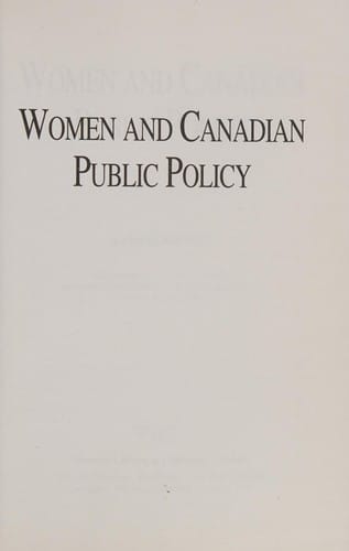 Women and Canadian public policy