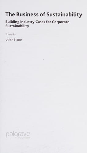 The business of sustainability