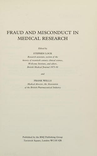 Fraud and misconduct in medical research