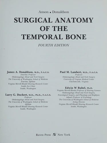 Surgical anatomy of the temporal bone