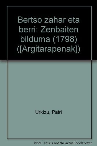 Bertso zahar eta berri zenbaiten bilduma, 1798
