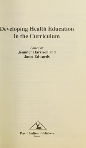 Developing health education in the curriculum