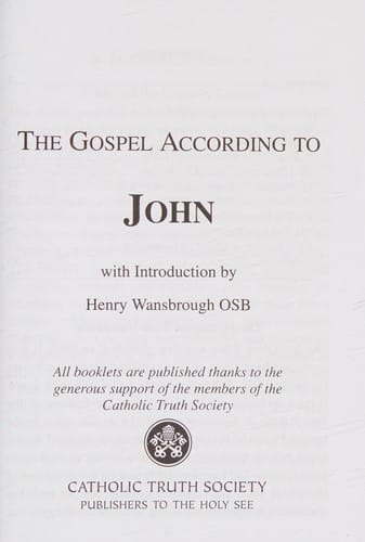 The Gospel According to John