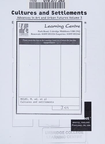 CULTURES AND SETTLEMENTS; ED. BY MALCOLM MILES