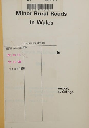 Minor rural roads in Wales