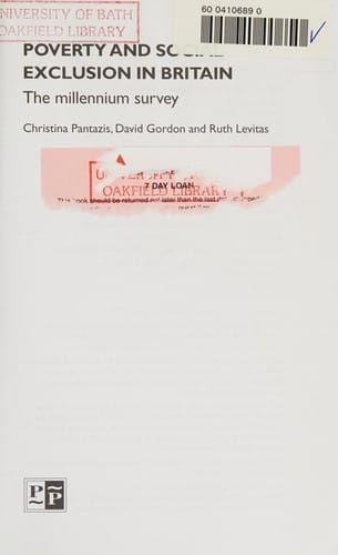 Poverty and social exclusion in Britain