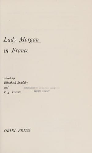 Lady Morgan in France