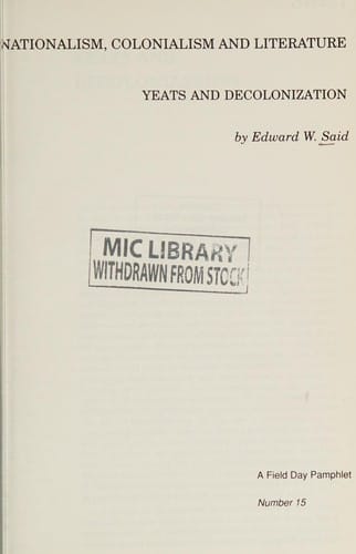 Yeats and decolonization