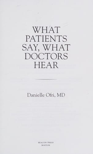 What patients say, what doctors hear