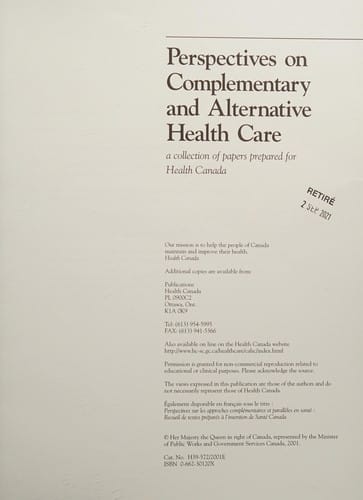 Perspectives on complementary and alternative health care