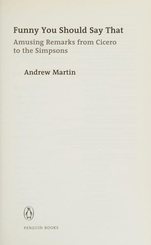 FUNNY YOU SHOULD SAY THAT