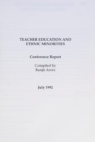 Teacher education and ethnic minorities