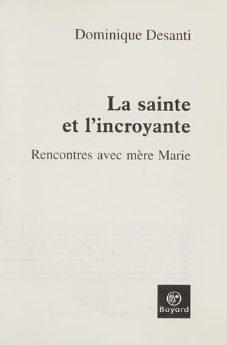 La sainte et l'incroyante