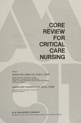 Core review for critical care nursing