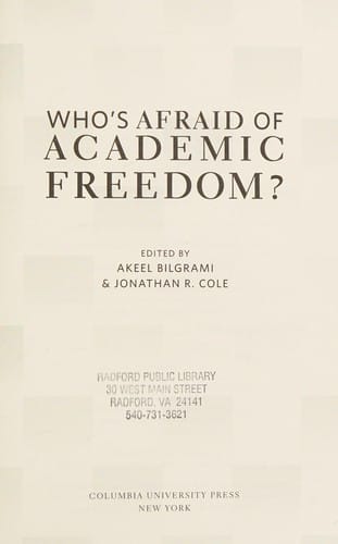 Who's afraid of academic freedom?