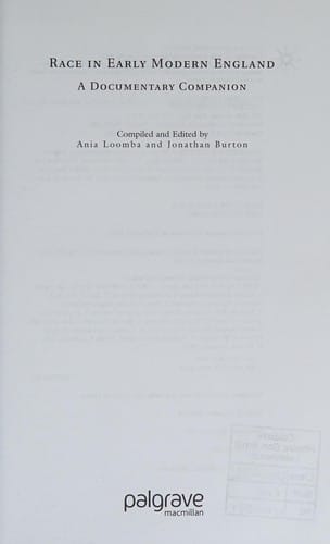Race in early modern England