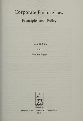 Corporate finance law