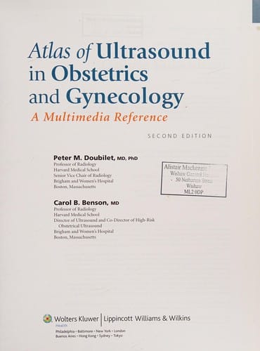 Atlas of ultrasound in obstetrics and gynecology