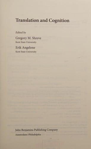 Translation and cognition
