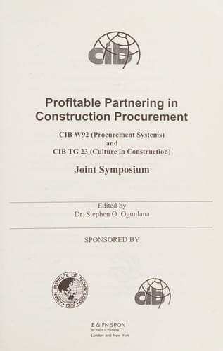Profitable partnering in construction procurement