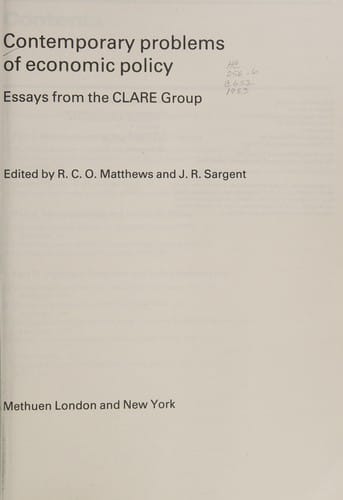 Contemporary problems of economic policy