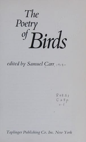 The Poetry of birds