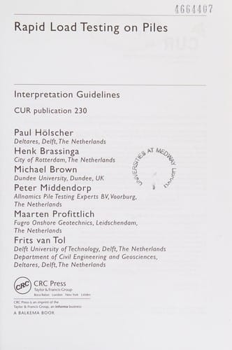 Rapid load testing on piles