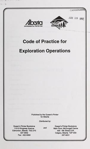 Code of practice for exploration operations