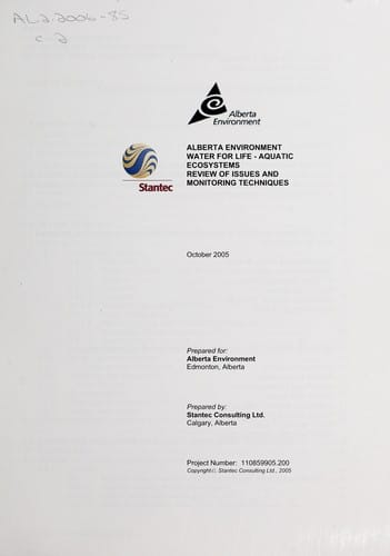 Alberta Environment water for life