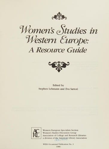 Women's studies in Western Europe