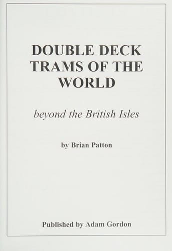 Double-deck Trams of the World