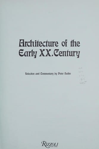 Architecture of the early XX. century
