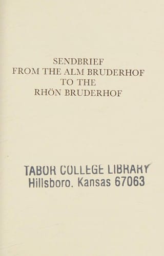 Sendbrief from the Alm Bruderhof to the Rhön Bruderhof
