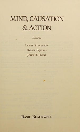 Mind, causation, & action