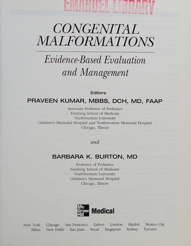 Congenital malformations