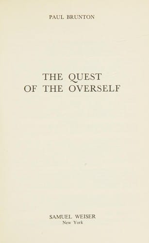 The quest of the overself