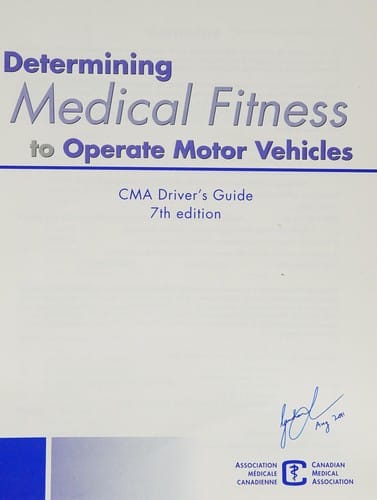 Determining medical fitness to operate motor vehicles
