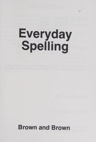 Everyday spelling