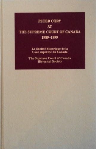 Peter Cory at the Supreme Court of Canada, 1989-1999