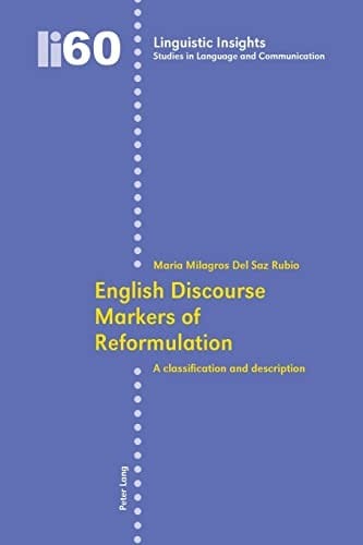 English discourse markers of reformulation